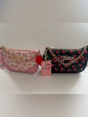 Juicy Couture set if 2 Cherry girl convertible wristlets BNWT